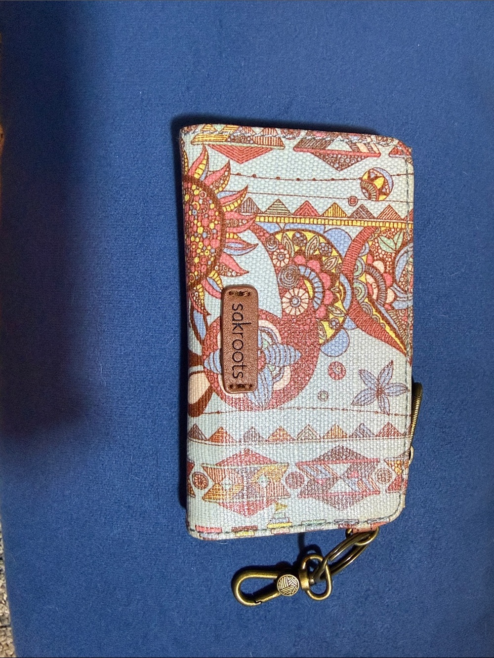 Sakroots Sky Spirit Desert Bohemian Print Zip Wallet - Multicolor 5.5”x3.5”